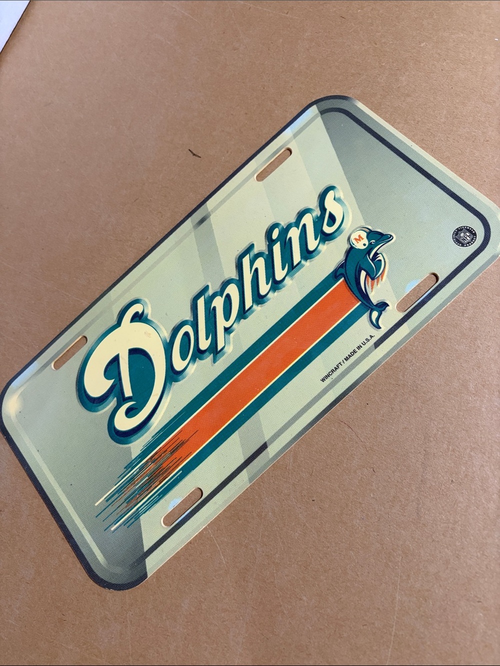 Dolphins Decorative License Plate